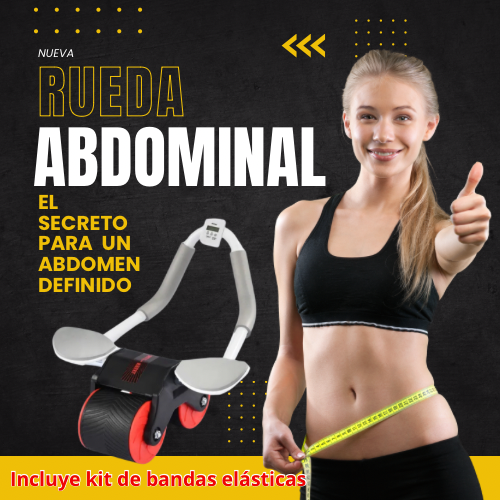 RUEDA ABDOMINAL + KIT DE BANDAS ELASTICAS TUBULARES